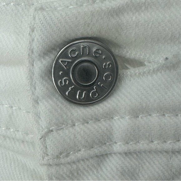 ACNE STUDIOS Bla Konst Slim Leg Jeans Ankle Skinny Mid-Rise White Size 33 - Picture 7 of 15